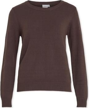 Vila Trui Noos Ril O-Neck L S Coffee Bean