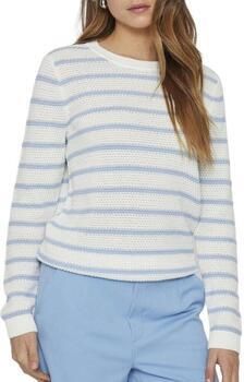 Vila Trui met ronde hals VIDALO O-NECK L S STRIPE KNIT TOP- NOOS - Foto 3