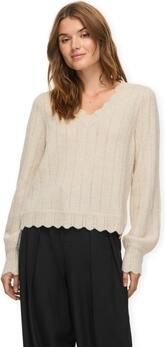 Vila Trui Zira V-Neck Knit Super Light Natural Melange - Foto 4