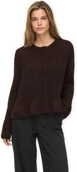 Vila Vest Bows Flounce Cardigan Coffee Bean