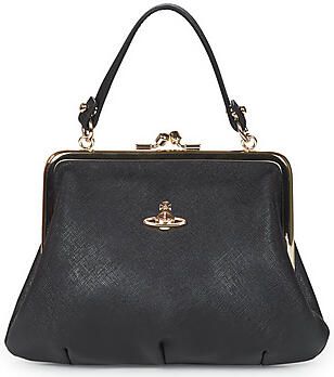 Vivienne Westwood Zwarte Leren Frame Portemonnee Black Dames