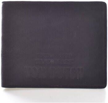 Von Dutch Opvouwbare Leren Portemonnee Bruin Black Heren