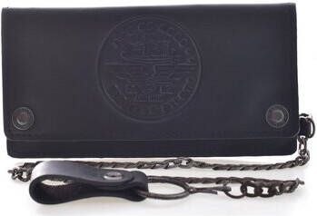 Von Dutch Zwarte leren portemonnee met rits Black