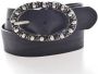 Von Dutch Zwarte Leren Riem Gegraveerd Logo Black - Thumbnail 2