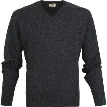 William Lockie Sweater Pullover Lamswol Antraciet V