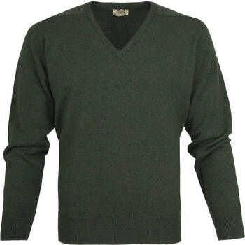 William Lockie Sweater Pullover Lamswol Moss Groen V