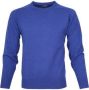 William Lockie Sweater O Lamswol Blauw - Thumbnail 1