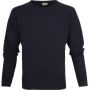 William Lockie Sweater Pullover Lamswol O-hals Midnight Mix Navy - Thumbnail 1