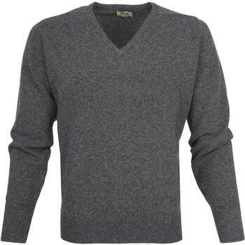 William Lockie Sweater Pullover Lamswol V Cliff Grijs