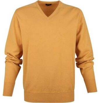 William Lockie Sweater V-Hals Lamswol Geel