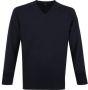 William Lockie Sweater V-Hals Lamswol Navy - Thumbnail 1
