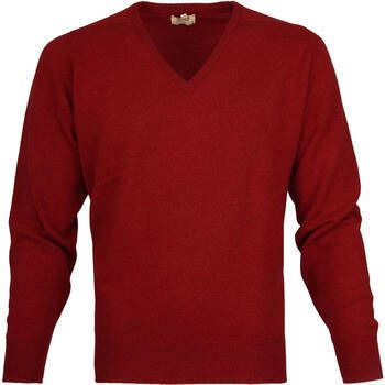 William Lockie Sweater Pullover Lamswol V Poppy