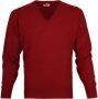 William Lockie Sweater Pullover Lamswol V Poppy - Thumbnail 1
