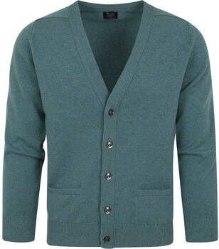 William Lockie Sweater Lamswol Vest Blauw