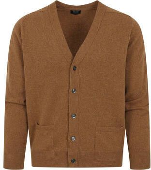 William Lockie Sweater Lamswol Vest Bruin
