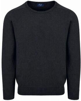 William Lockie Sweater Lamswol Charcoal Grijs
