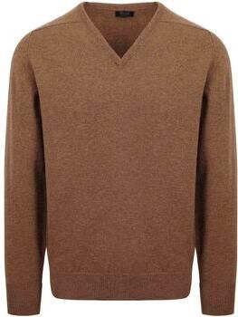 William Lockie Sweater V-Hals Lamswol Driftwood