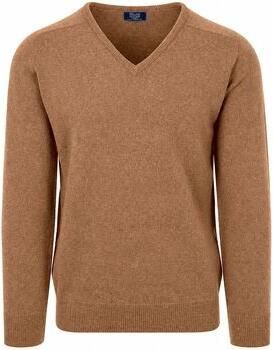 William Lockie Sweater V-Hals Lamswol Driftwood