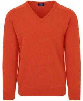 William Lockie Sweater V-Hals Lamswol Ember
