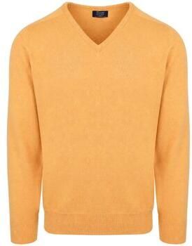 William Lockie Sweater V-Hals Lamswol Harvest Gold