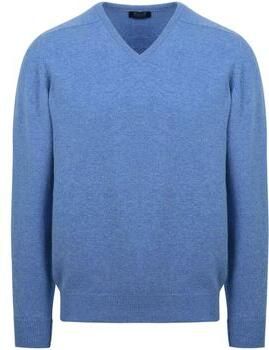 William Lockie Sweater V-Hals Lamswol Jeans Melange