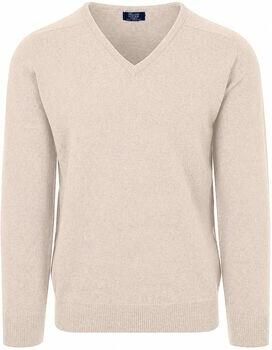 William Lockie Sweater V-Hals Lamswol Linen