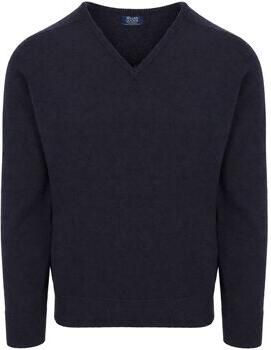 William Lockie Sweater V-Hals Lamswol Navy
