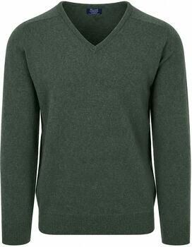 William Lockie Sweater V-Hals Lamswol Rosemary