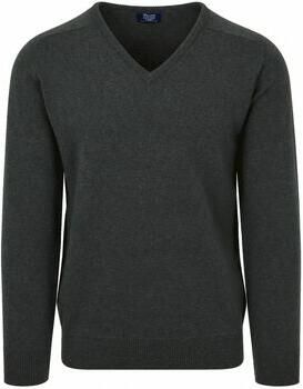 William Lockie Sweater V-Hals Lamswol Seaweed