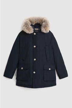 Woolrich Heren Arctic Parka met Afneembare Bontkraag Melton Blue Blauw Heren - Foto 5