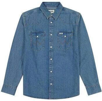 Wrangler Overhemd Lange Mouw 112357194-SEAFOAM