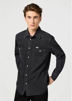 Wrangler Overhemd Lange Mouw 112362906 WESTERN SHIRT-RINSE BLACK