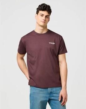 Wrangler T-shirt Korte Mouw 112371468 VINTAGE TEE-MAHOGANY