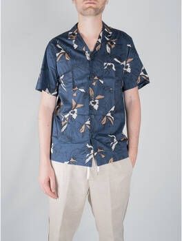 Xacus Overhemd Lange Mouw Camicia Camp Collar Blu