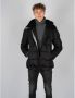 Xagon Man Capuchon Puffer Jas Black Heren - Thumbnail 1