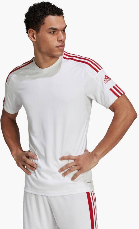 Adidas squad 21 voetbalshirt wit rood heren