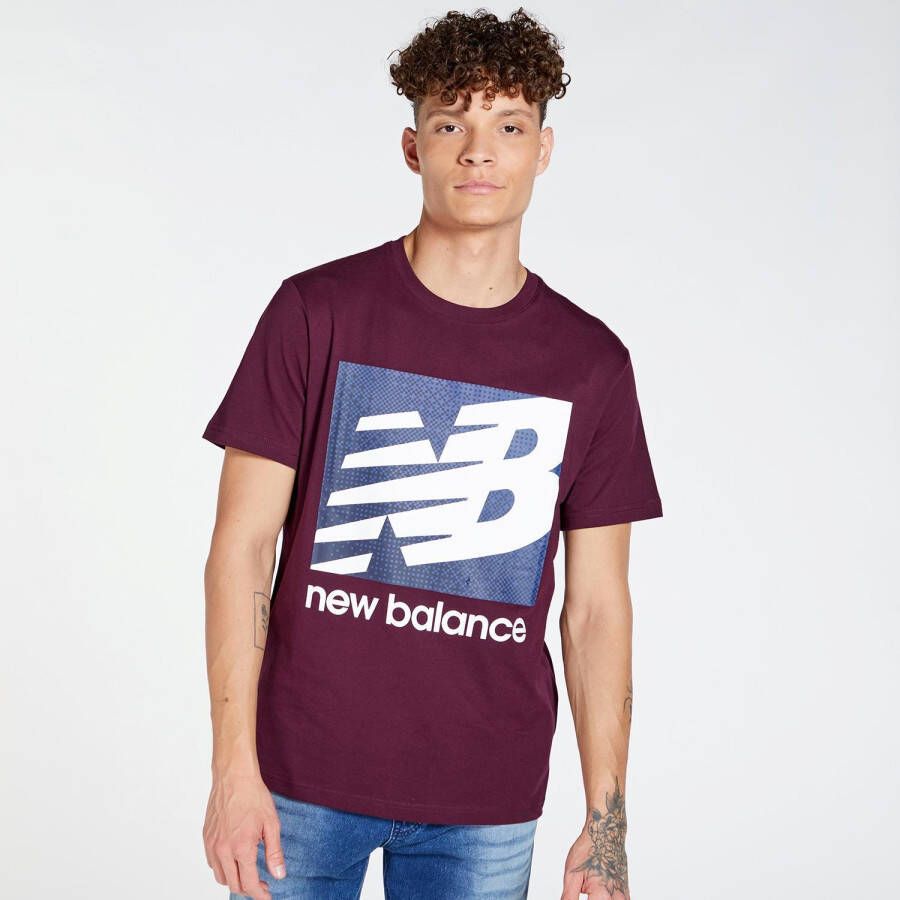 New Balance Frame Bordeaux T-shirt Heren