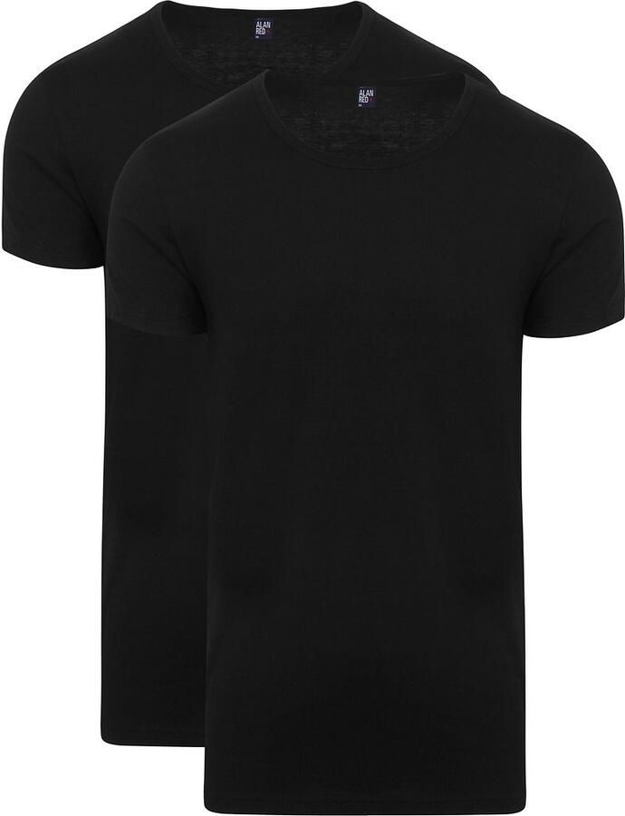 Alan Red Brede Ronde Hals James (2Pack) Zwart
