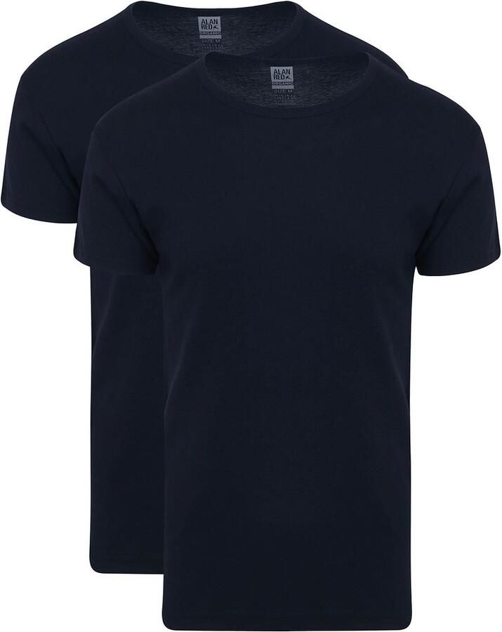 Alan Red Copenhagen T-shirt O-Hals Navy 2-Pack