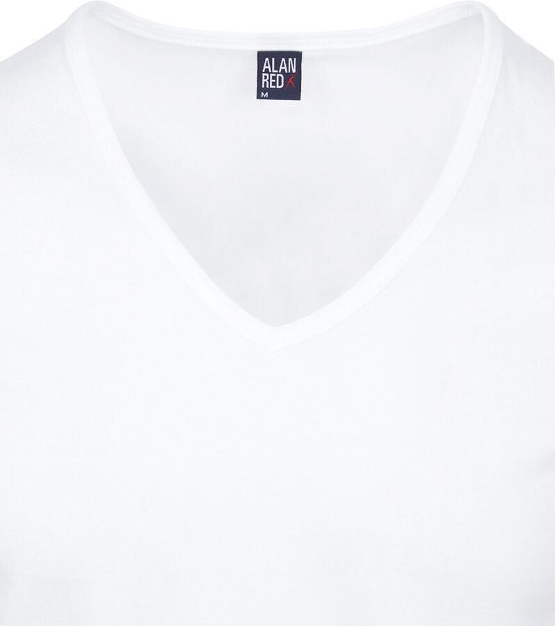 Alan Red Dean V-Hals T-Shirt Wit (2Pack) - Foto 2