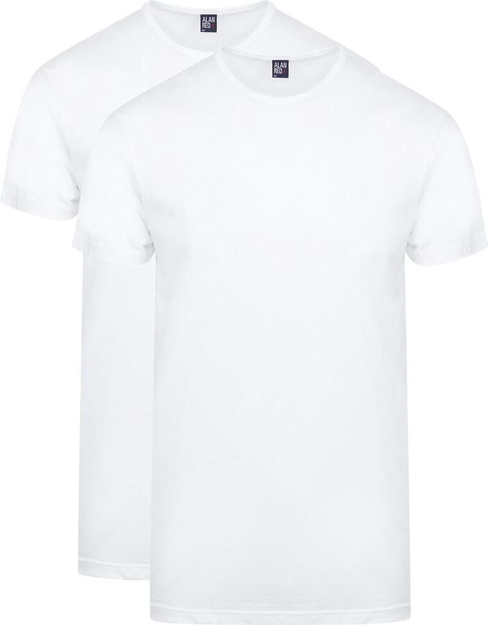 Alan Red T-shirt Derby Extra Lange T-shirts Wit (2Pack) - Foto 2