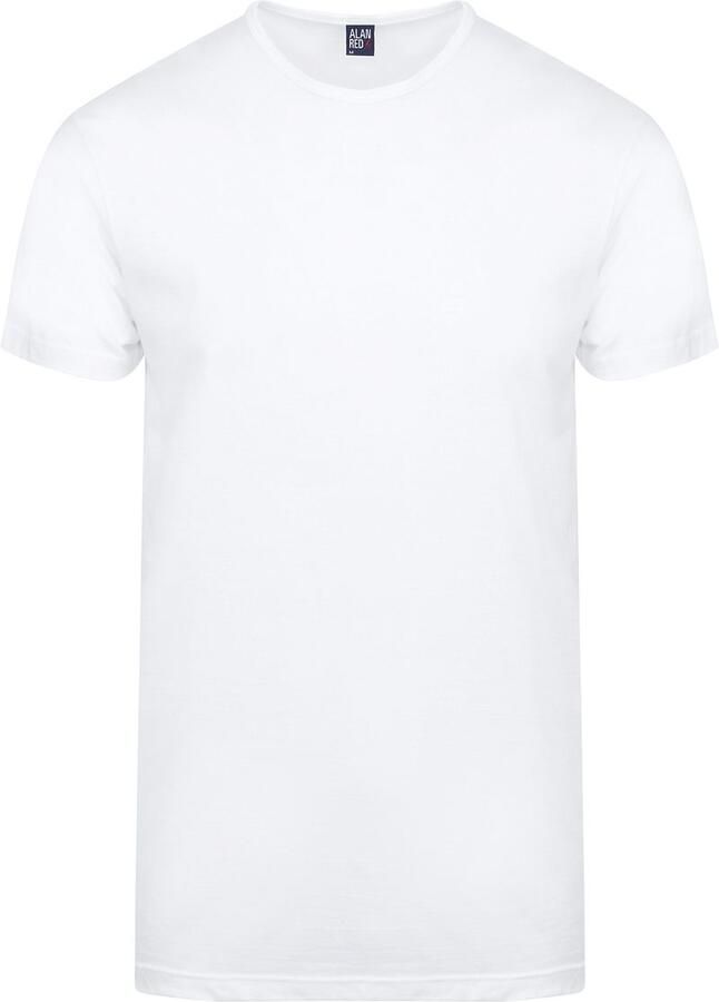 Alan Red Derby Extra Lange T-shirts Wit (2Pack) - Foto 3