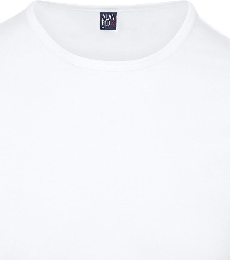 Alan Red Derby Extra Lange T-shirts Wit (2Pack) - Foto 2