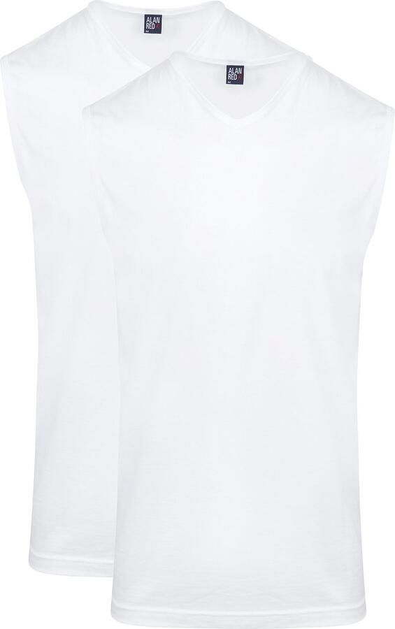 Alan Red Minto Singlet Mouwloos Wit (2Pack)