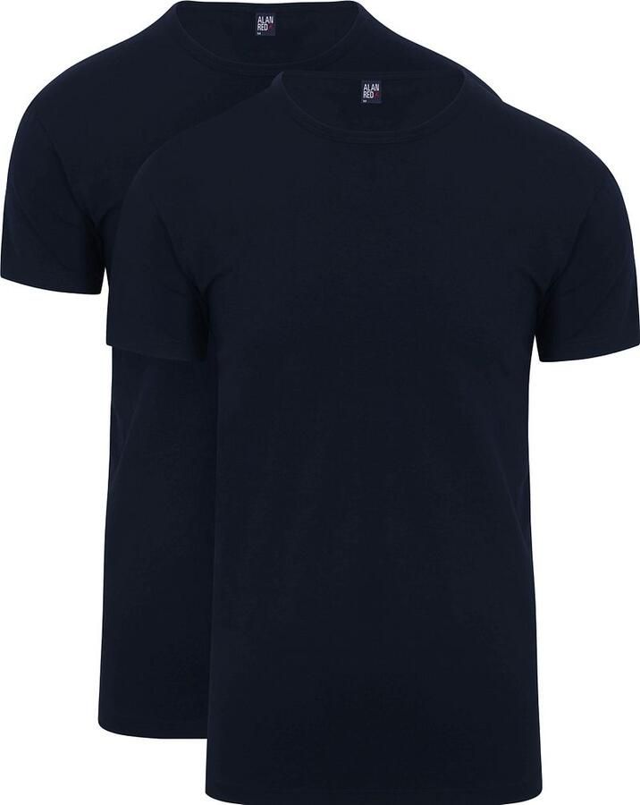 Alan Red T-shirt Korte Mouw Ottawa T-shirt Stretch Navy (2Pack)