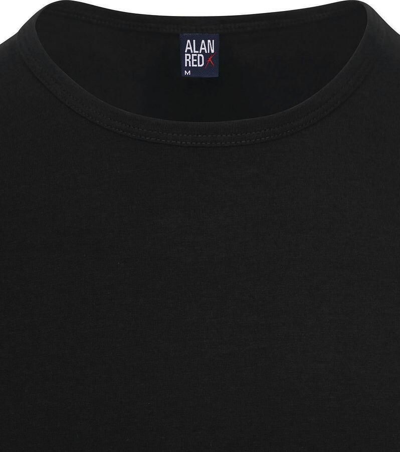 Alan Red T-shirt Ottawa T-shirt Stretch Zwart (2Pack)