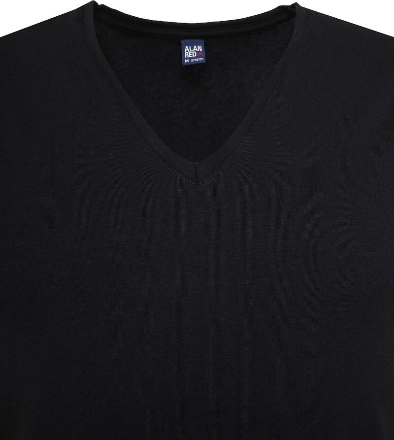 Alan Red T-Shirt NOV V-Neck Stretch Zwart 2-Pack - Foto 2