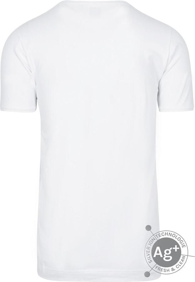 Alan Red Osaka t-shirt wit effen katoen - Foto 3
