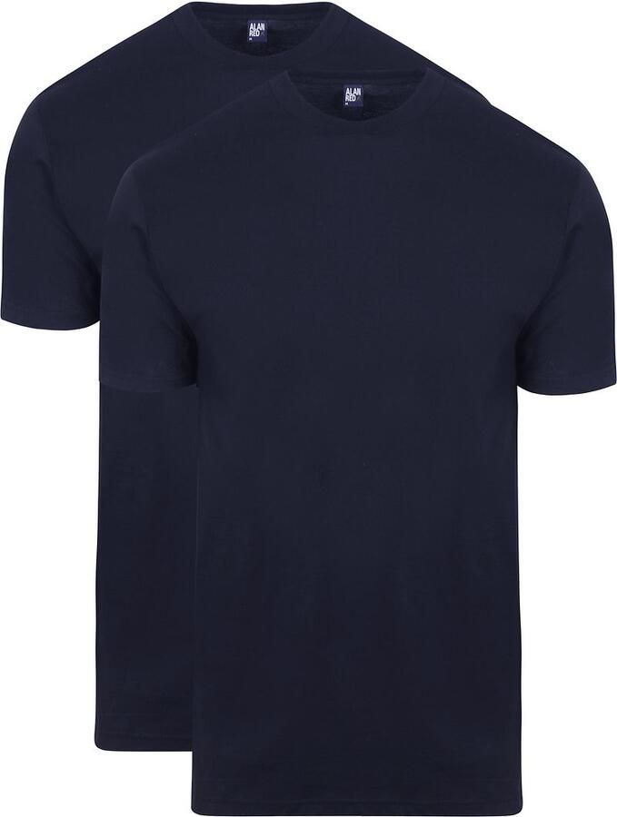 Alan Red Virgina t-shirt donkerblauw effen katoen