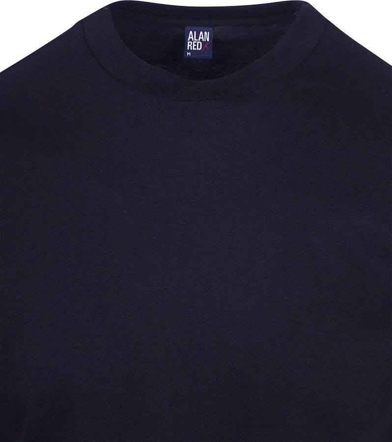 Alan Red Virgina t-shirt donkerblauw effen katoen - Foto 2